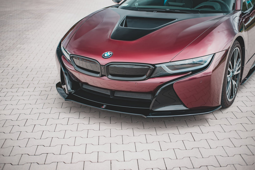 Maxton Design Street+ Spoilerlippe Front Ansatz passend für BMW i8 schwarz Hochglanz