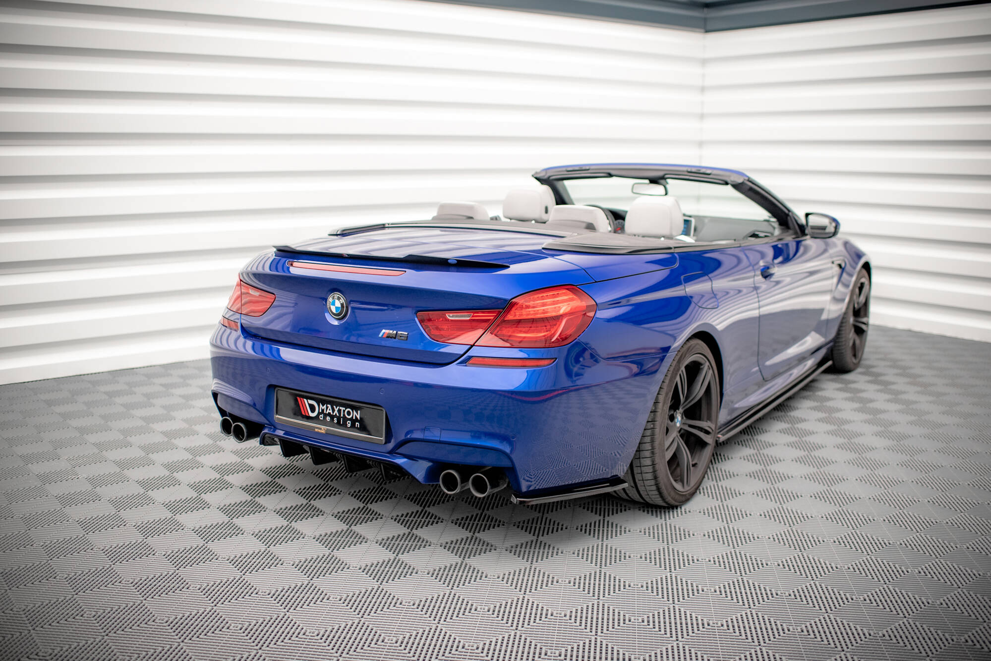 Maxton Design Diffusor Heck Ansatz passend für BMW M6 Gran Coupe / Coupe / Cabriolet F06 / F13 / F12 schwarz Hochglanz