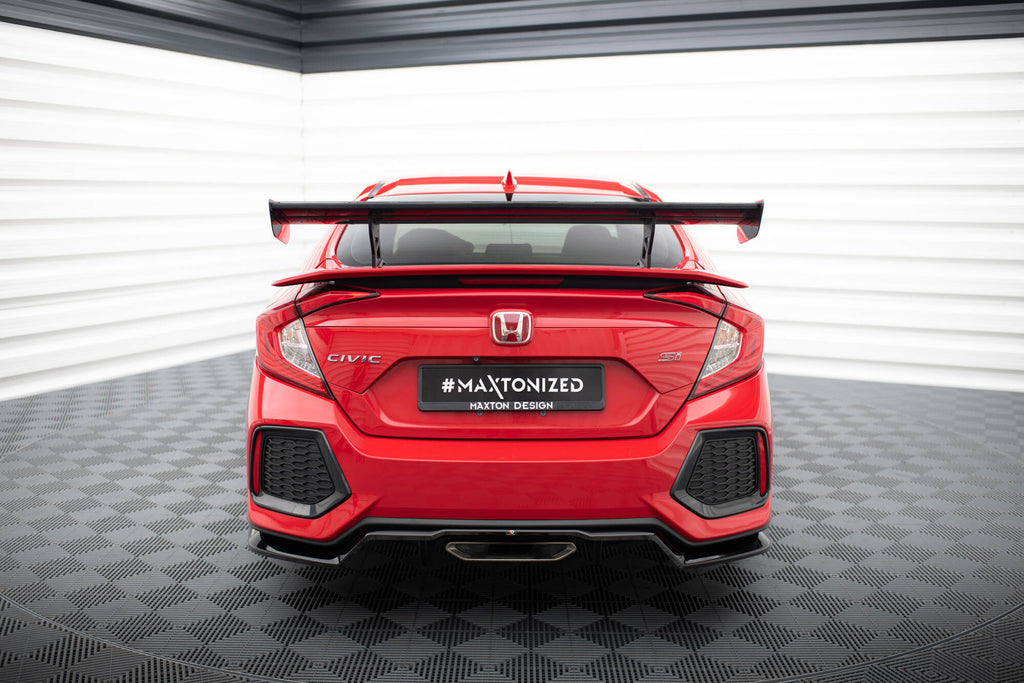 Maxton Design Carbon Spoiler With Internal Brackets Uprights Honda Civic SI Mk10 für Honda Civic Mk10