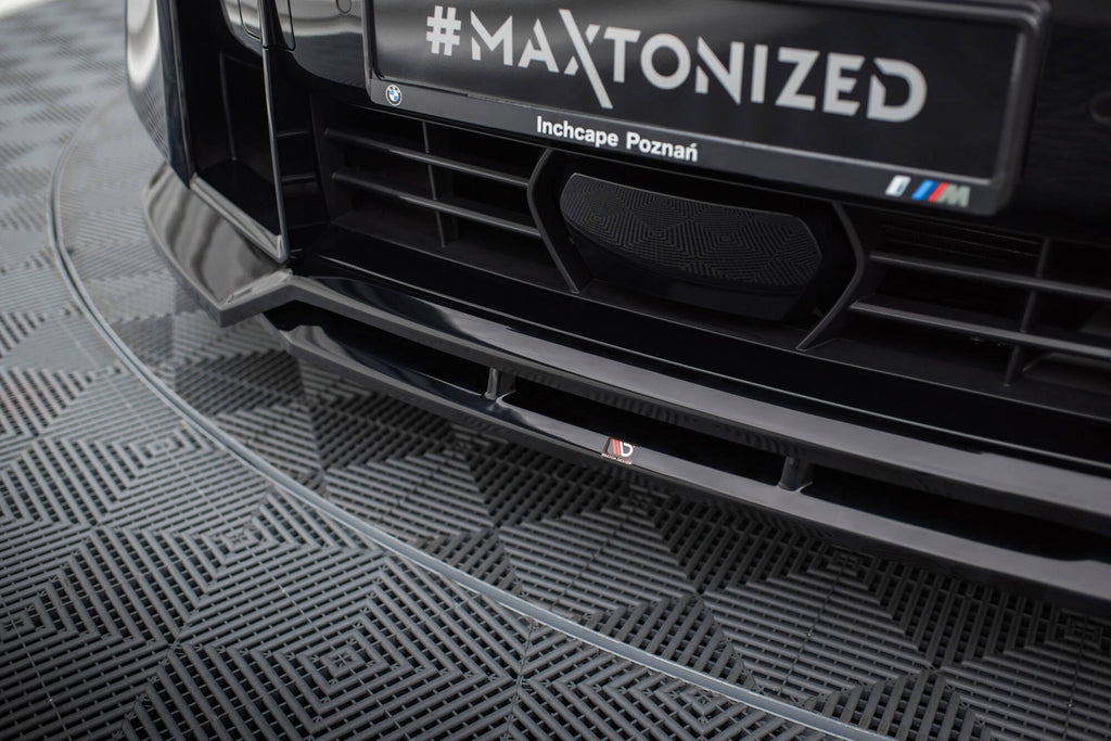 Maxton Design Street+ Spoilerlippe Front Ansatz V.1 passend für BMW XM G09 schwarz Hochglanz