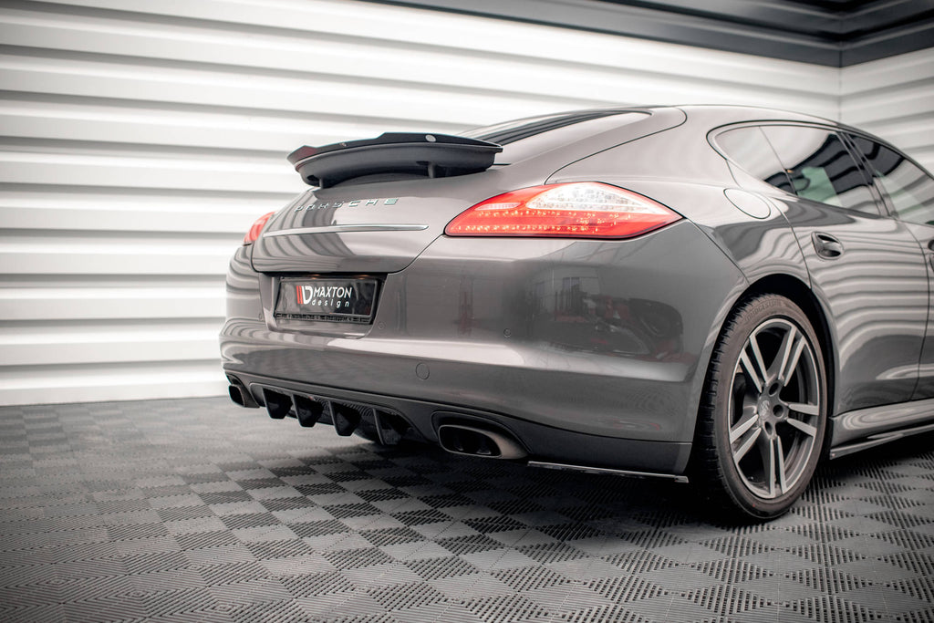 Maxton Design Diffusor Heck Ansatz passend für Porsche Panamera / Panamera Diesel 970 schwarz Hochglanz