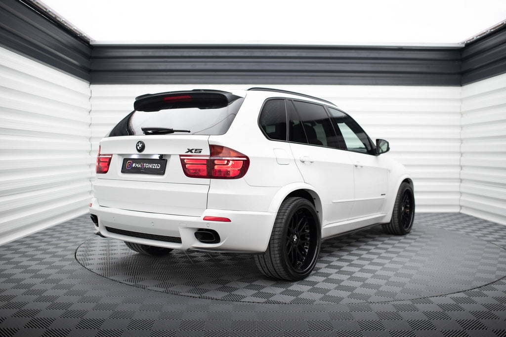 Maxton Design Spoiler CAP passend für BMW X5 E70 Facelift M Paket schwarz Hochglanz