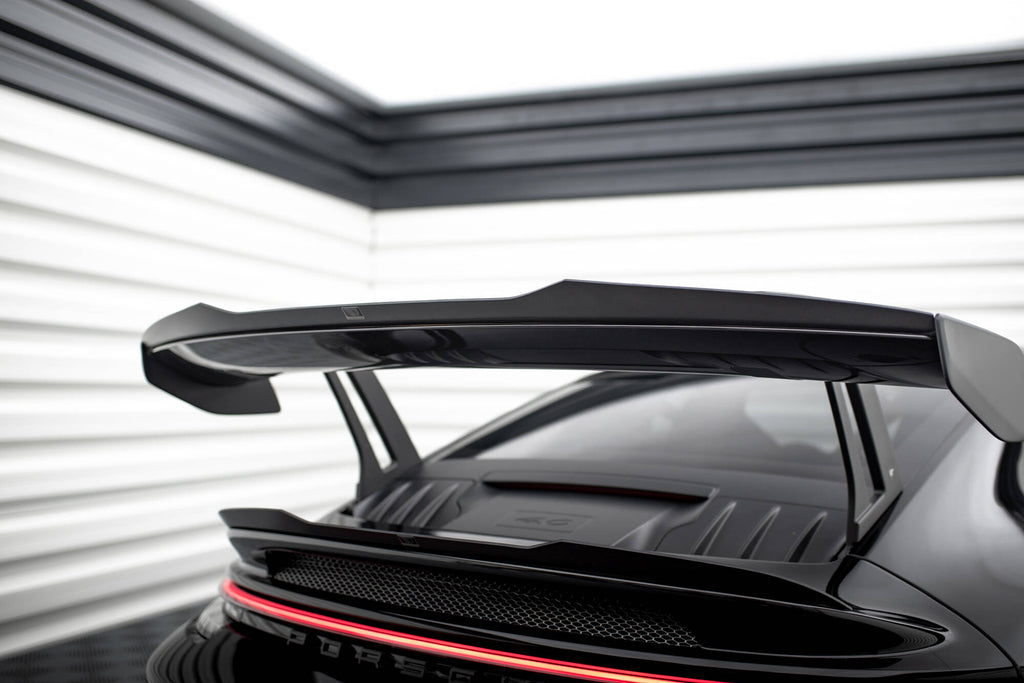 Maxton Design Höher Spoiler CAP passend für Porsche 911 992 GT3 schwarz Hochglanz