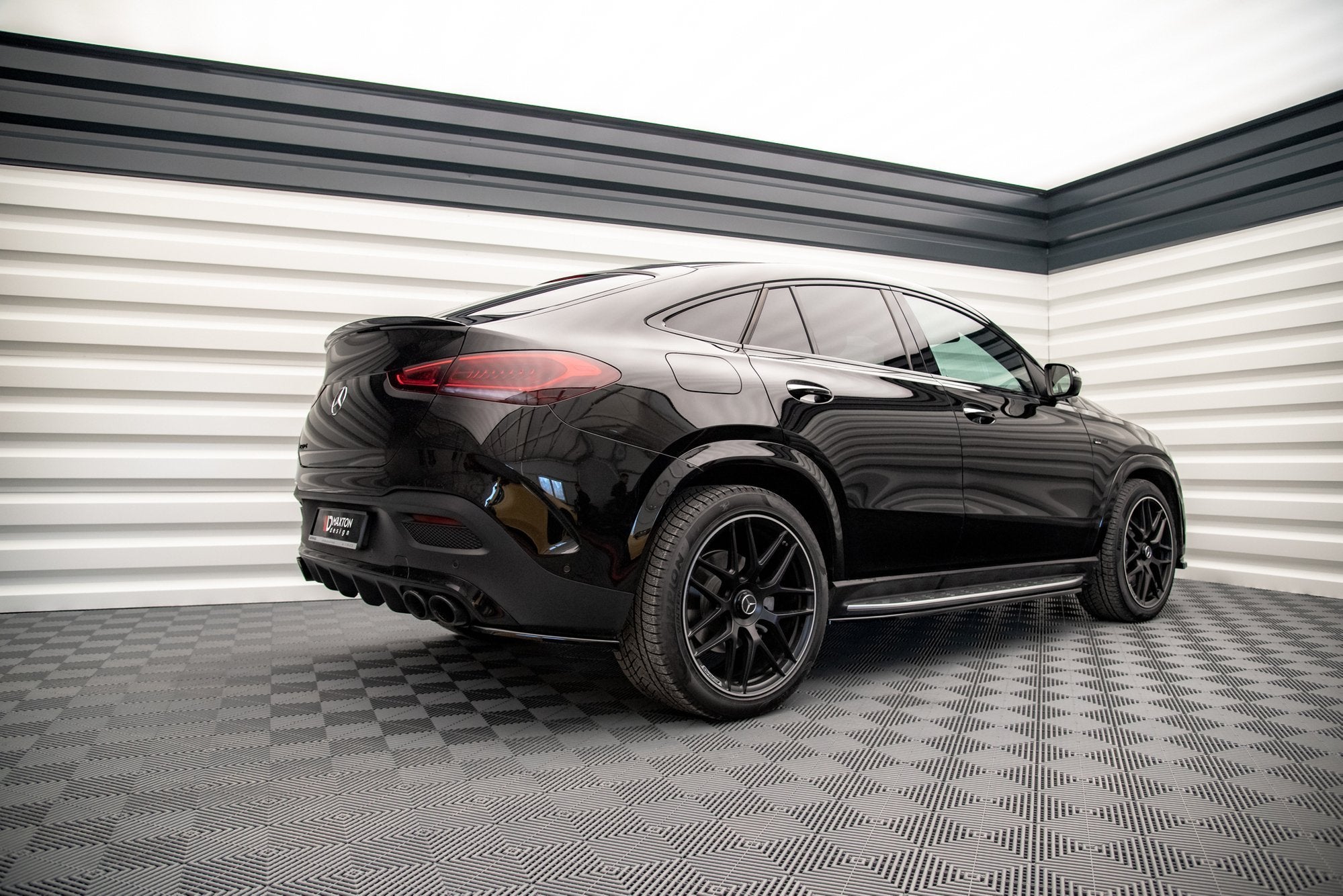 Maxton Design Street+ Seitenschweller Leisten passend für Mercedes-AMG / AMG-Line GLE Coupe C167 / C167 Facelift schwarz Hochglanz