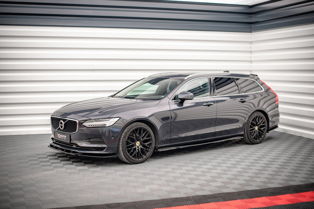 Maxton Design Street+ Seitenschweller Leisten passend für Volvo V90 Mk2 schwarz Hochglanz