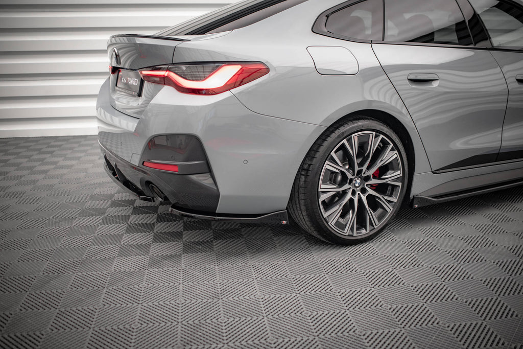 Maxton Design Heck Ansatz Flaps Diffusor V.2 passend für BMW 4er Gran Coupe M-Paket G26 schwarz Hochglanz