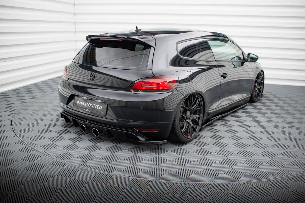 Maxton Design Heck Ansatz Flaps Diffusor V.2 passend für VW Scirocco Mk3 schwarz Hochglanz