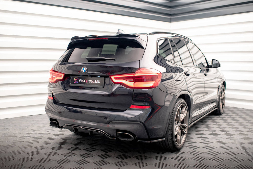 Maxton Design Street+ Mittlerer Diffusor RACE passend für BMW X3 M40i / M40d G01 schwarz Hochglanz