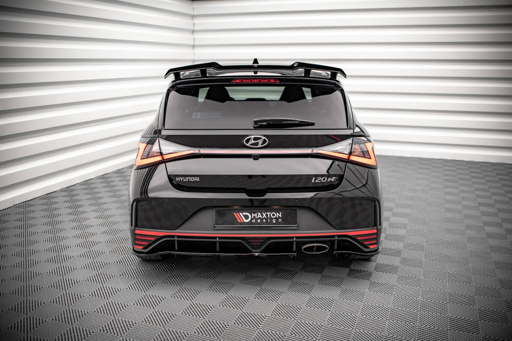Maxton Design Street+ Mittlerer Diffusor RACE passend für Hyundai I20 N Mk3 schwarz Hochglanz