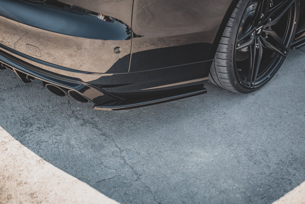 Maxton Design Heck Ansatz Flaps Diffusor V.2 passend für Audi S8 D4 Facelift schwarz Hochglanz