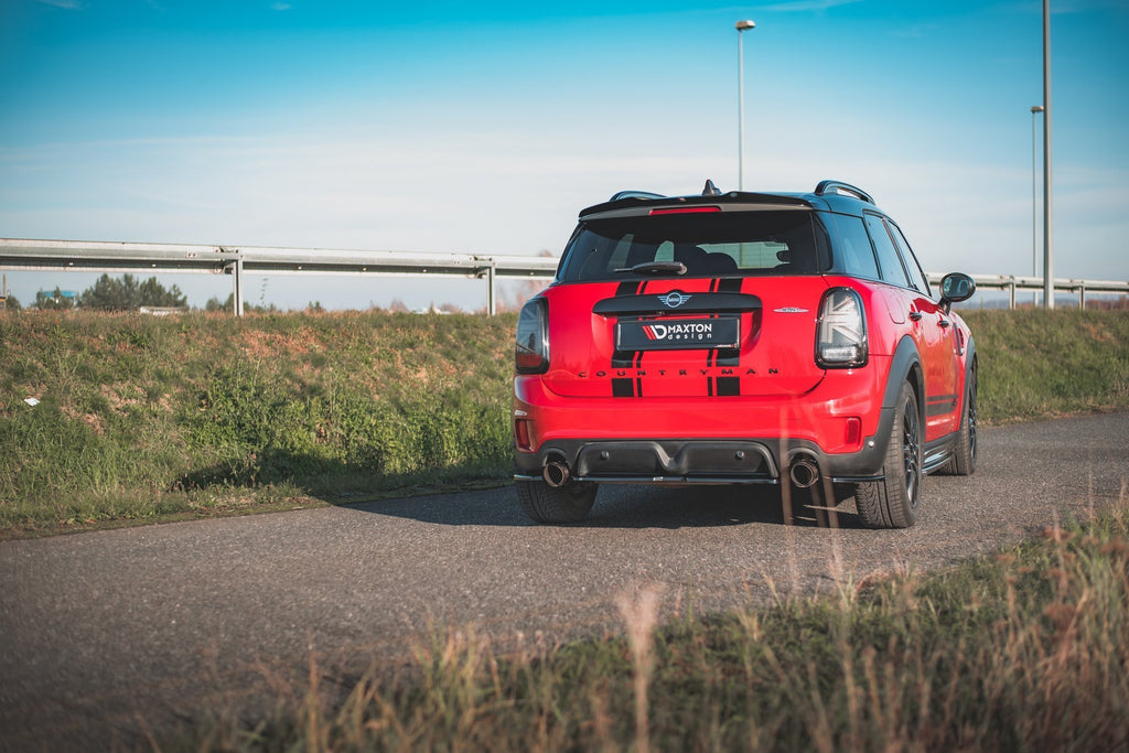 Maxton Design Heck Ansatz Flaps Diffusor passend für Mini Countryman Mk2 F60 JCW schwarz Hochglanz