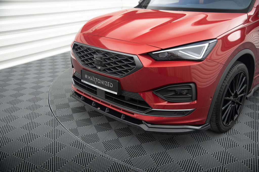 Maxton Design Street+ Spoilerlippe Front Ansatz V.2 passend für Seat Tarraco FR Mk1 schwarz Hochglanz