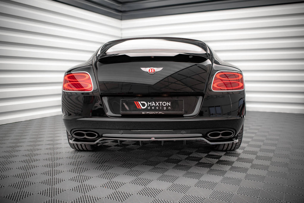 Maxton Design Street+ Mittlerer Diffusor RACE passend für Bentley Continental GT V8 S Mk2 schwarz Hochglanz