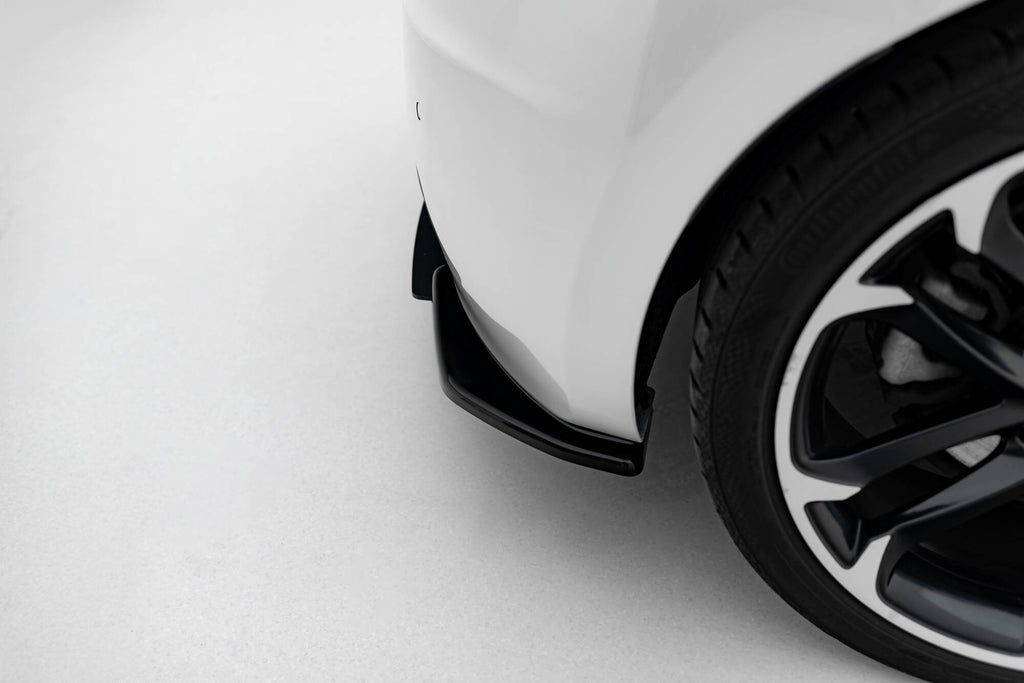 Maxton Design Heck Ansatz Flaps Diffusor passend für Peugeot RCZ Mk1 / Mk1 Facelift schwarz Hochglanz