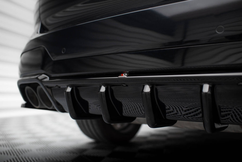 Maxton Design Diffusor Heck Ansatz passend für BMW X3 M F97 / F97 Facelift schwarz Hochglanz