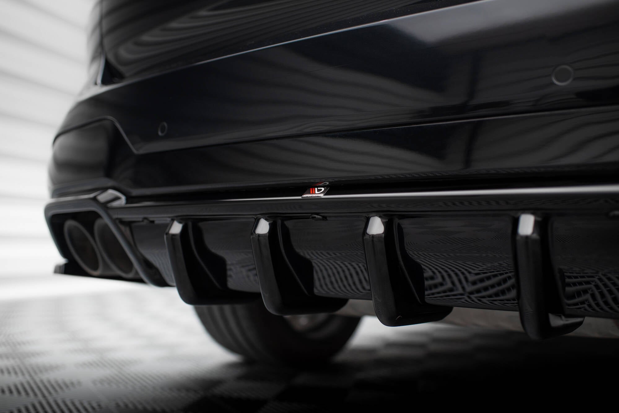 Maxton Design Diffusor Heck Ansatz passend für BMW X3 M F97 / F97 Facelift schwarz Hochglanz