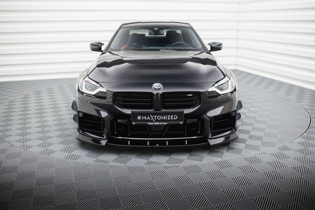 Maxton Design Street+ Spoilerlippe Front Ansatz V.3 passend für BMW M2 G87 schwarz Hochglanz