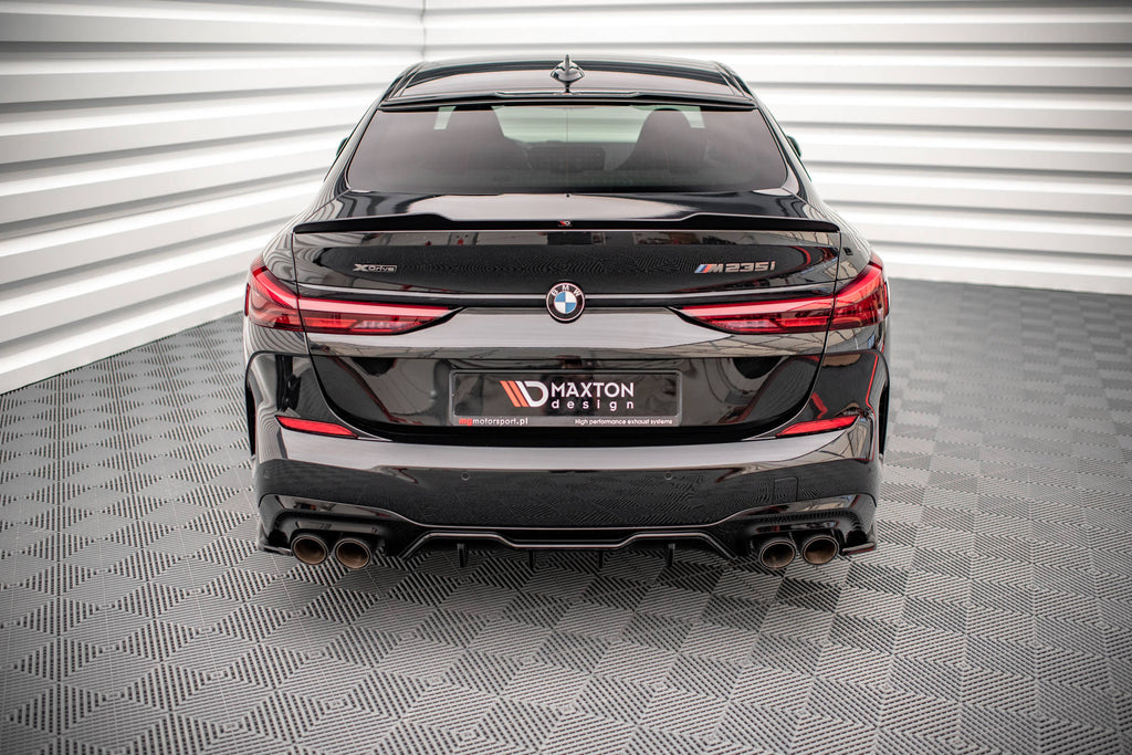 Maxton Design Diffusor Heck Ansatz passend für BMW M235i Gran Coupe F44 schwarz Hochglanz