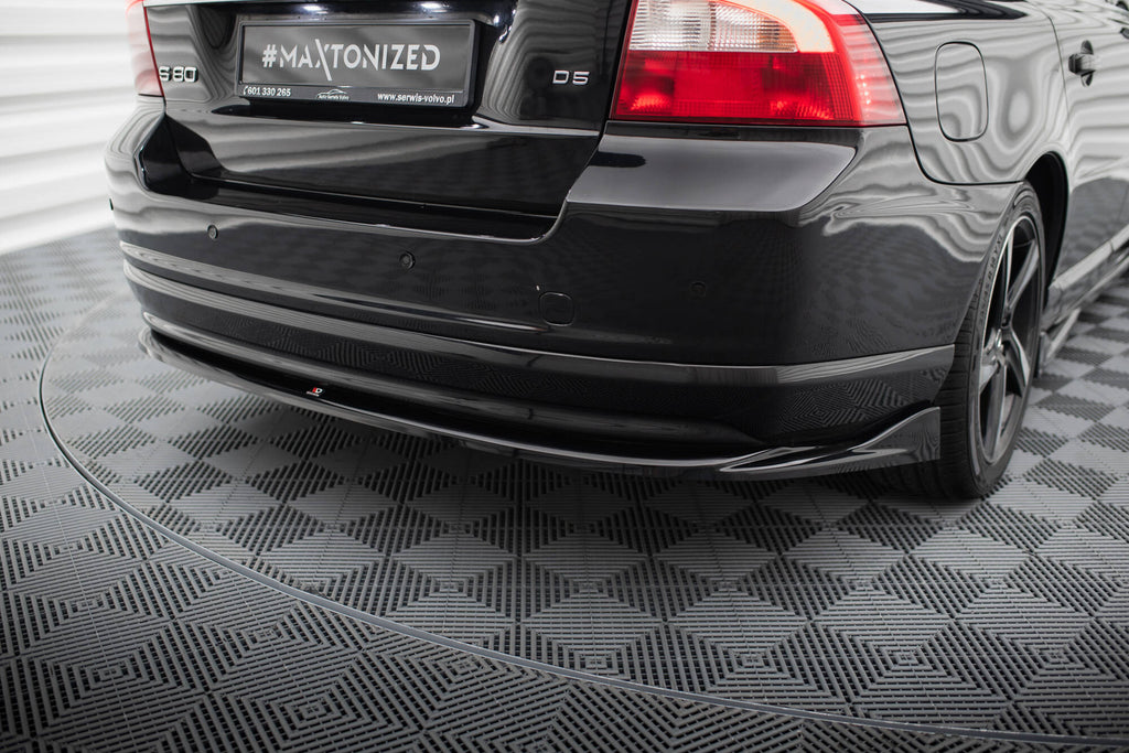 Maxton Design Heckansatz Volvo S80 Mk2 schwarz Hochglanz für Volvo S80 Mk2