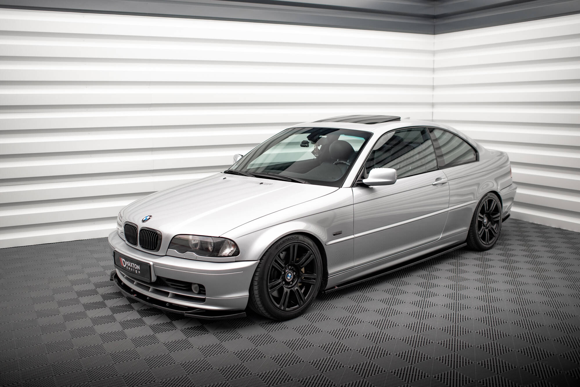 Maxton Design Street+ Seitenschweller Leisten passend für BMW 3er Coupe E46 schwarz Hochglanz