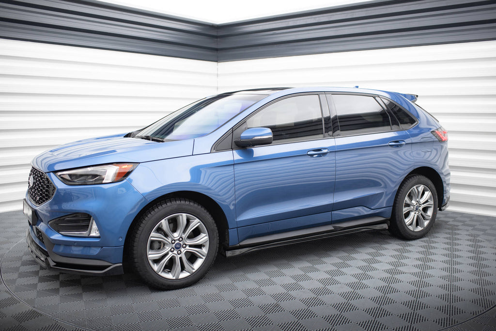 Maxton Design Street+ Seitenschweller Leisten passend für Ford Edge ST Mk2 Facelift schwarz Hochglanz