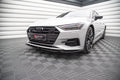 Maxton Design Street+ Spoilerlippe Front Ansatz V.1 passend für Audi A7 C8 schwarz Hochglanz