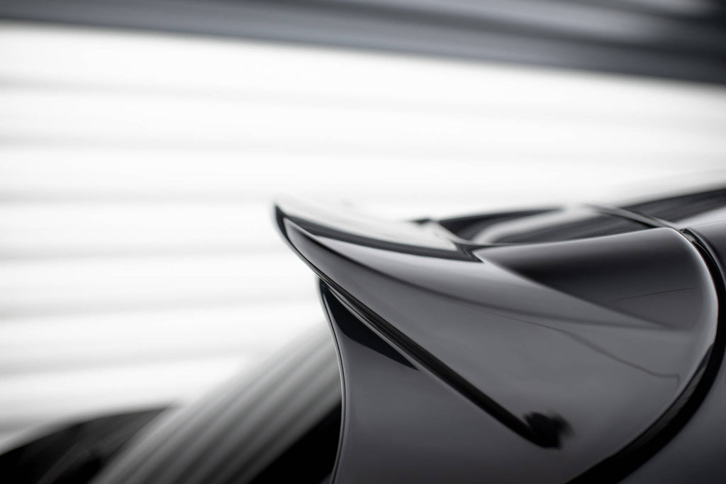 Maxton Design Höher Spoiler CAP 3D passend für Porsche Macan GTS Mk1 Facelift 2 schwarz Hochglanz