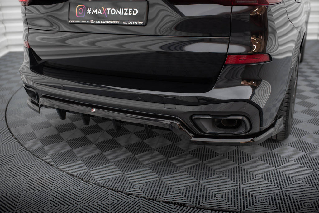 Maxton Design Street+ Mittlerer Diffusor RACE passend für BMW X5 M-Paket G05 schwarz Hochglanz