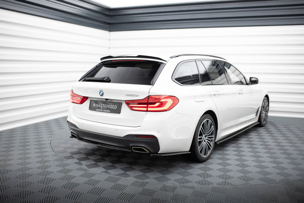 Maxton Design Spoiler CAP V.2 passend für BMW 5er Touring G31 schwarz Hochglanz