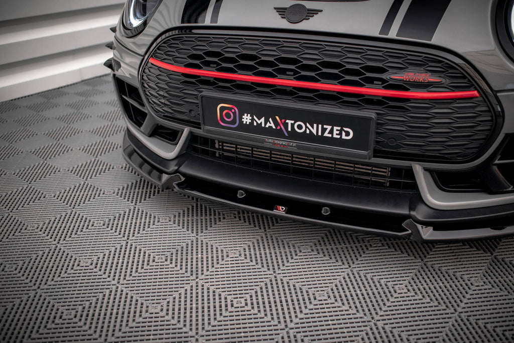 Maxton Design Street+ Spoilerlippe Front Ansatz V.4 passend für Mini Cooper Clubman John Cooper Works F54 Facelift schwarz Hochglanz