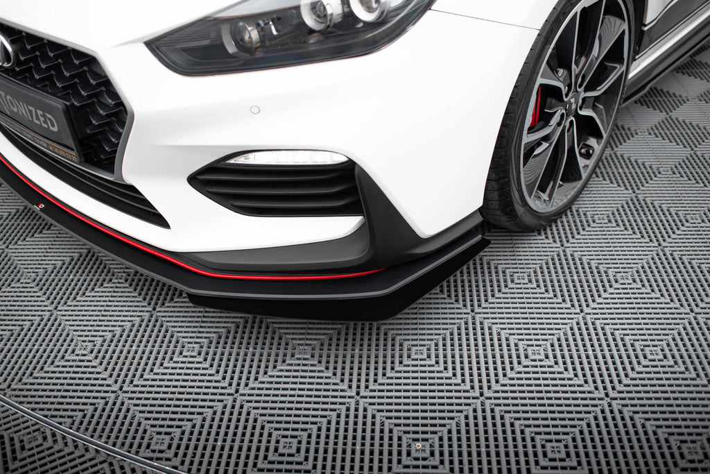 Maxton Design Flaps Hyundai I30 N Mk3 Hatchback / Fastback schwarz Hochglanz für Hyundai I30 N Mk3