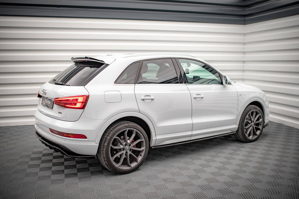 Maxton Design Street+ Seitenschweller Leisten passend für Audi Q3 Sport 8U Facelift schwarz Hochglanz