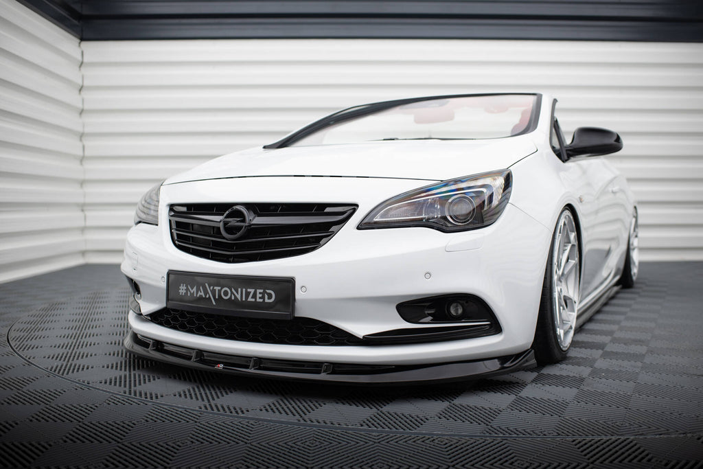 Maxton Design Street+ Spoilerlippe Front Ansatz passend für Opel Cascada schwarz Hochglanz