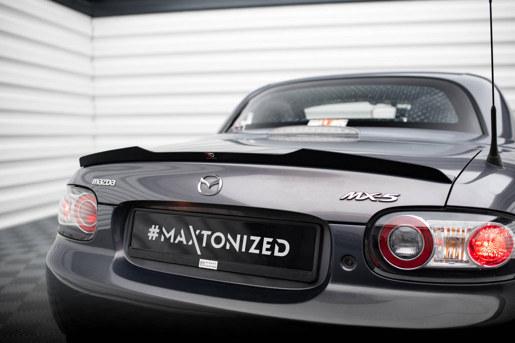 Maxton Design Spoiler CAP passend für Mazda MX-5 Mk3 (NC) Facelift schwarz Hochglanz