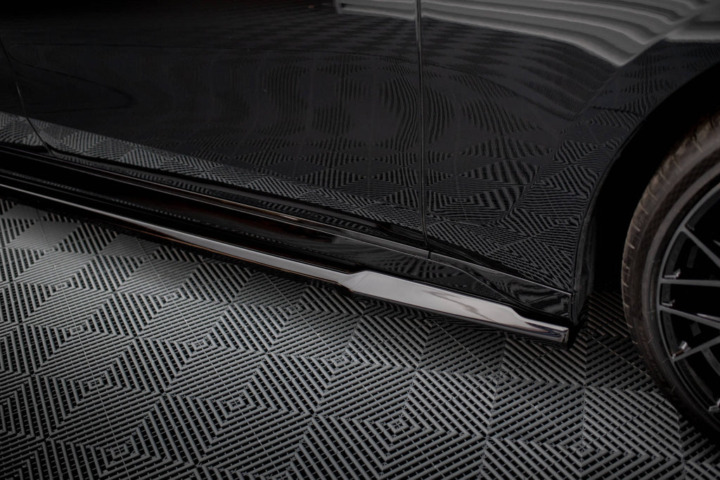 Maxton Design Street+ Seitenschweller Leisten passend für BMW 7 G70 schwarz Hochglanz
