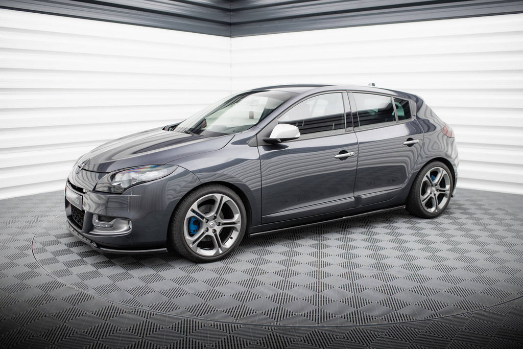 Maxton Design Street+ Seitenschweller Leisten passend für Renault Megane GT MK3 Facelift schwarz Hochglanz