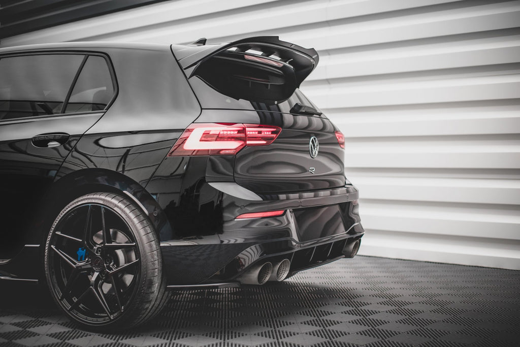 Maxton Design Heckansatz VW Golf R Hatchback Mk8 / Mk8 Facelift schwarz Hochglanz für Volkswagen Golf Mk8 Facelift