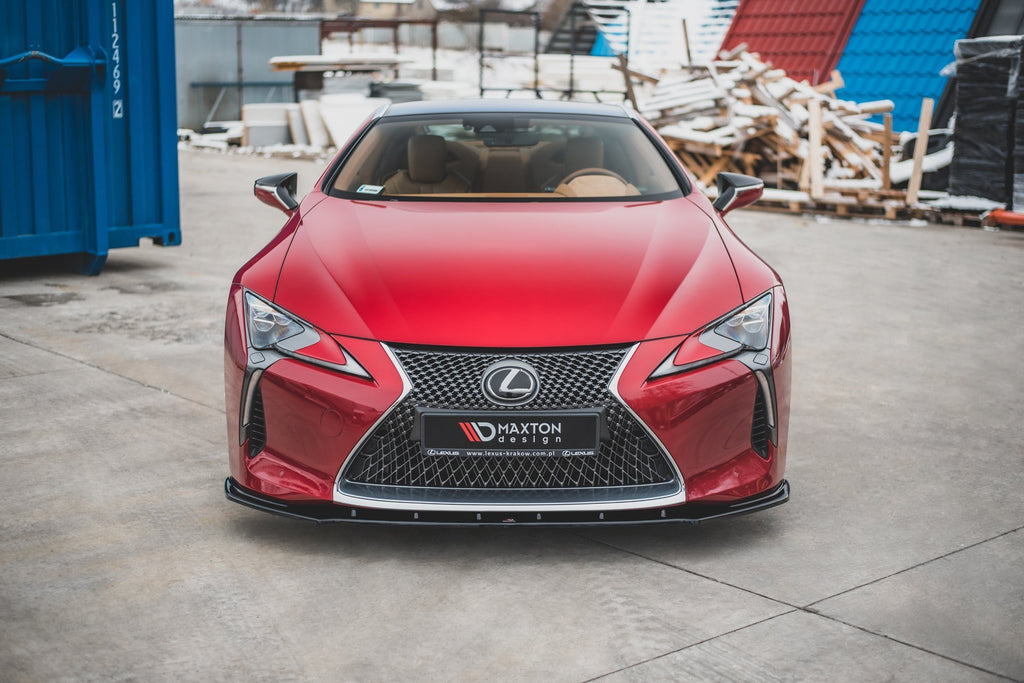 Maxton Design Street+ Spoilerlippe Front Ansatz V.1 passend für Lexus LC 500 schwarz Hochglanz