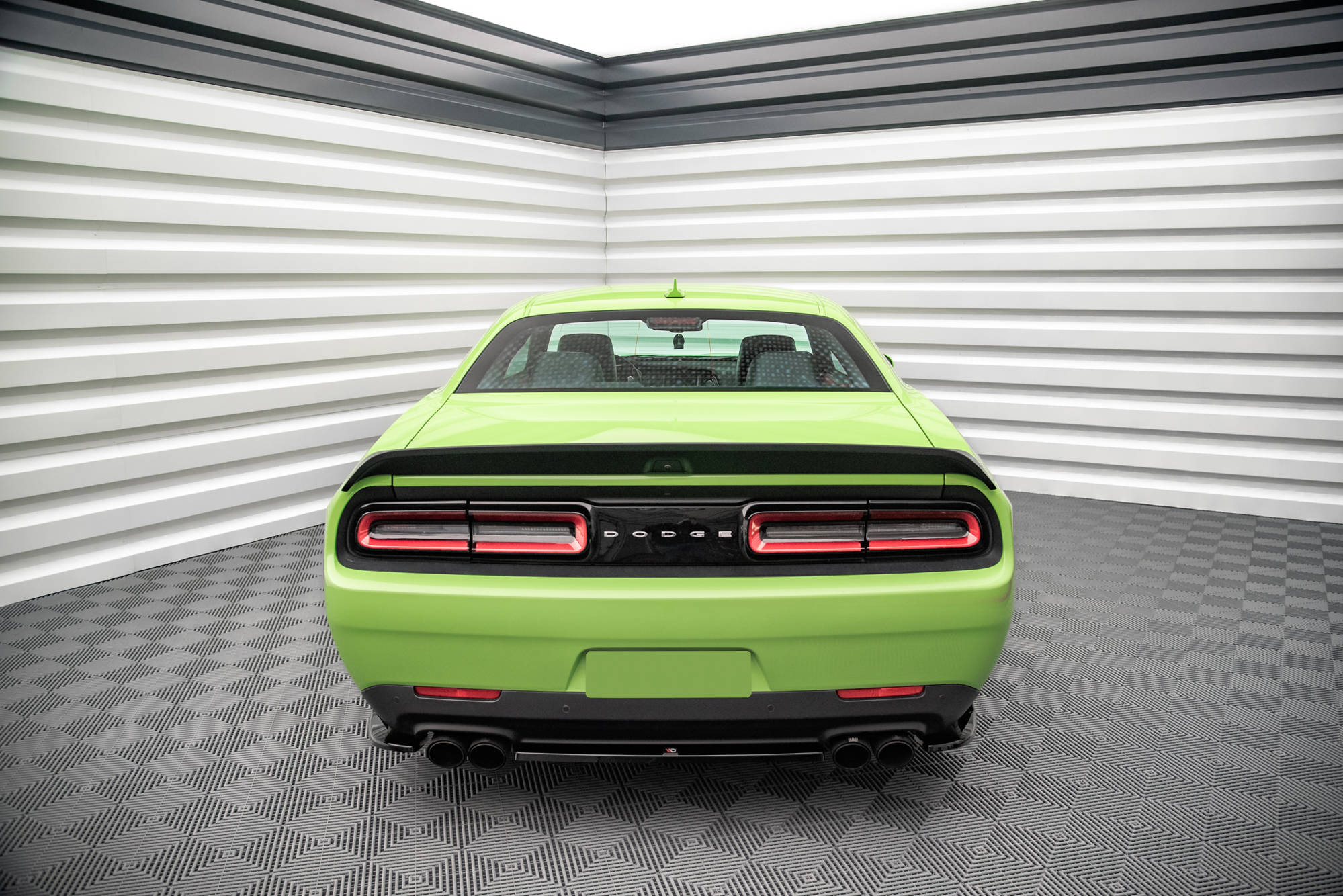 Maxton Design Heckansatz Dodge Challenger SRT Hellcat Widebody Mk3 schwarz Hochglanz für Dodge Challenger MK3 Facelift