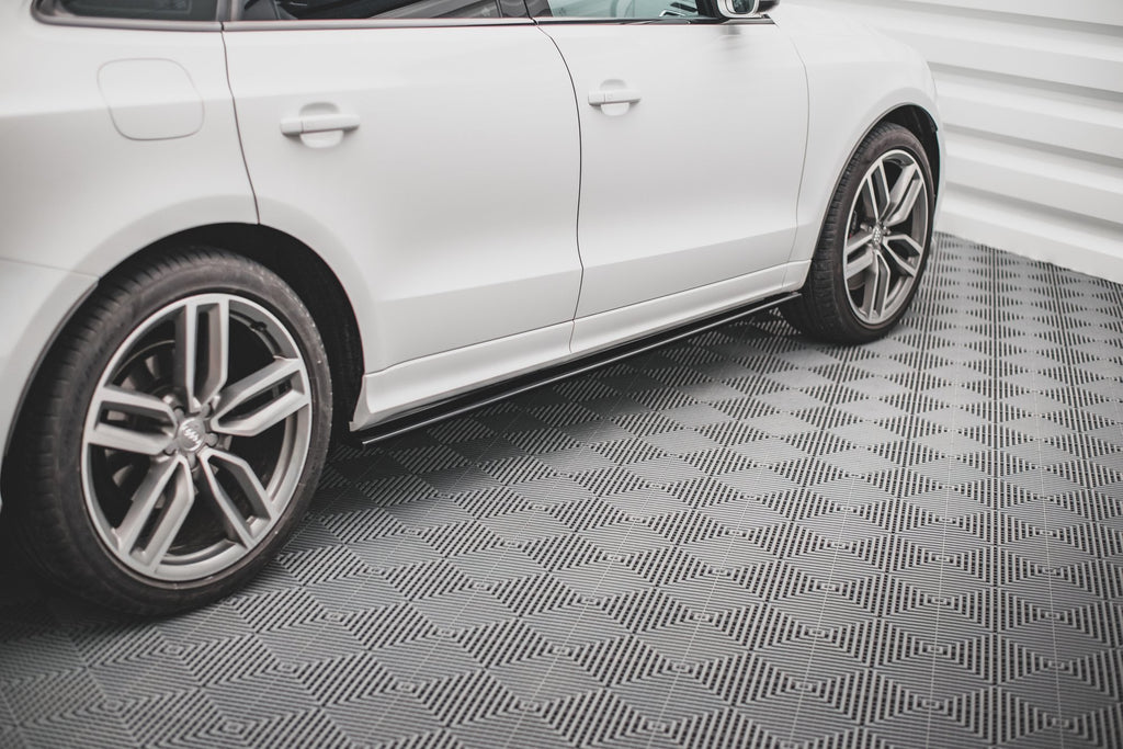 Maxton Design Street+ Seitenschweller Leisten passend für Audi SQ5 / Q5 S-Line Mk1 (8R) schwarz Hochglanz