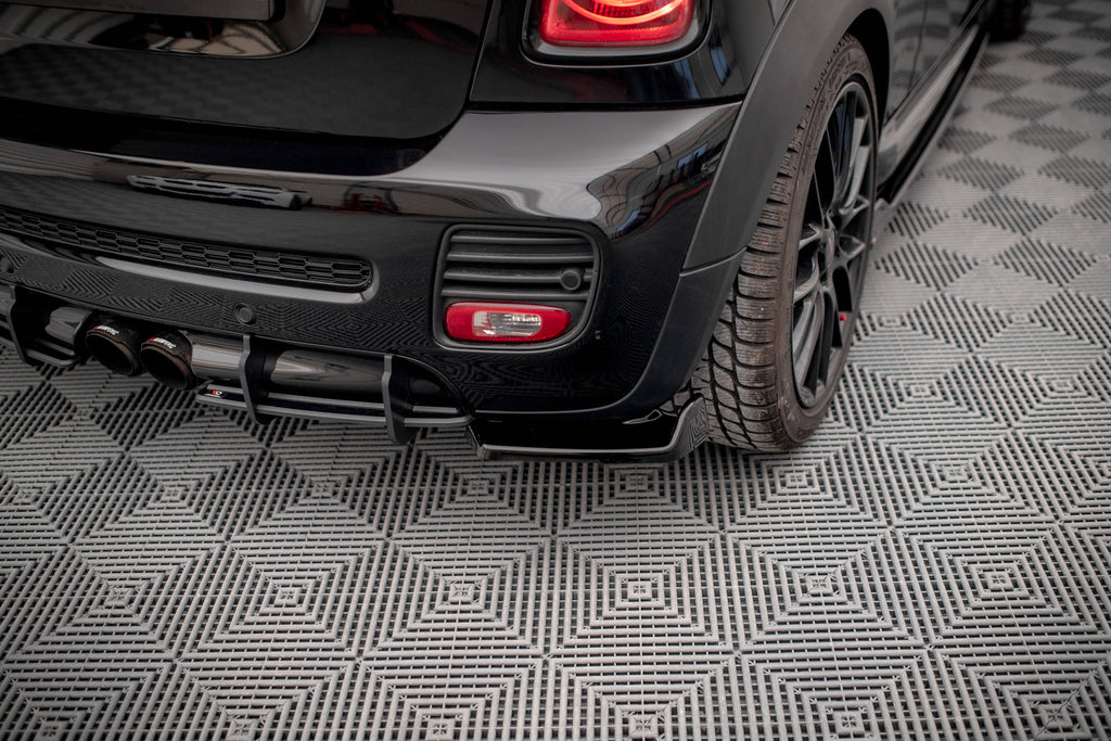 Maxton Design Heck Ansatz Flaps Diffusor V.2 passend für Mini Cooper John Cooper Works R56 schwarz Hochglanz