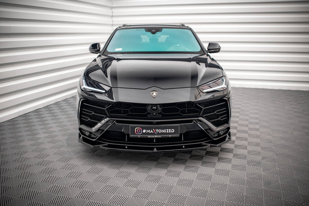 Maxton Design Street+ Spoilerlippe Front Ansatz V.2 passend für Lamborghini Urus Mk1 schwarz Hochglanz