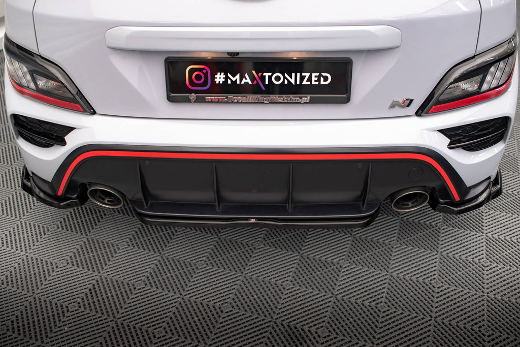 Maxton Design Heckansatz Hyundai Kona N Mk1 schwarz Hochglanz für Hyundai Kona Mk1