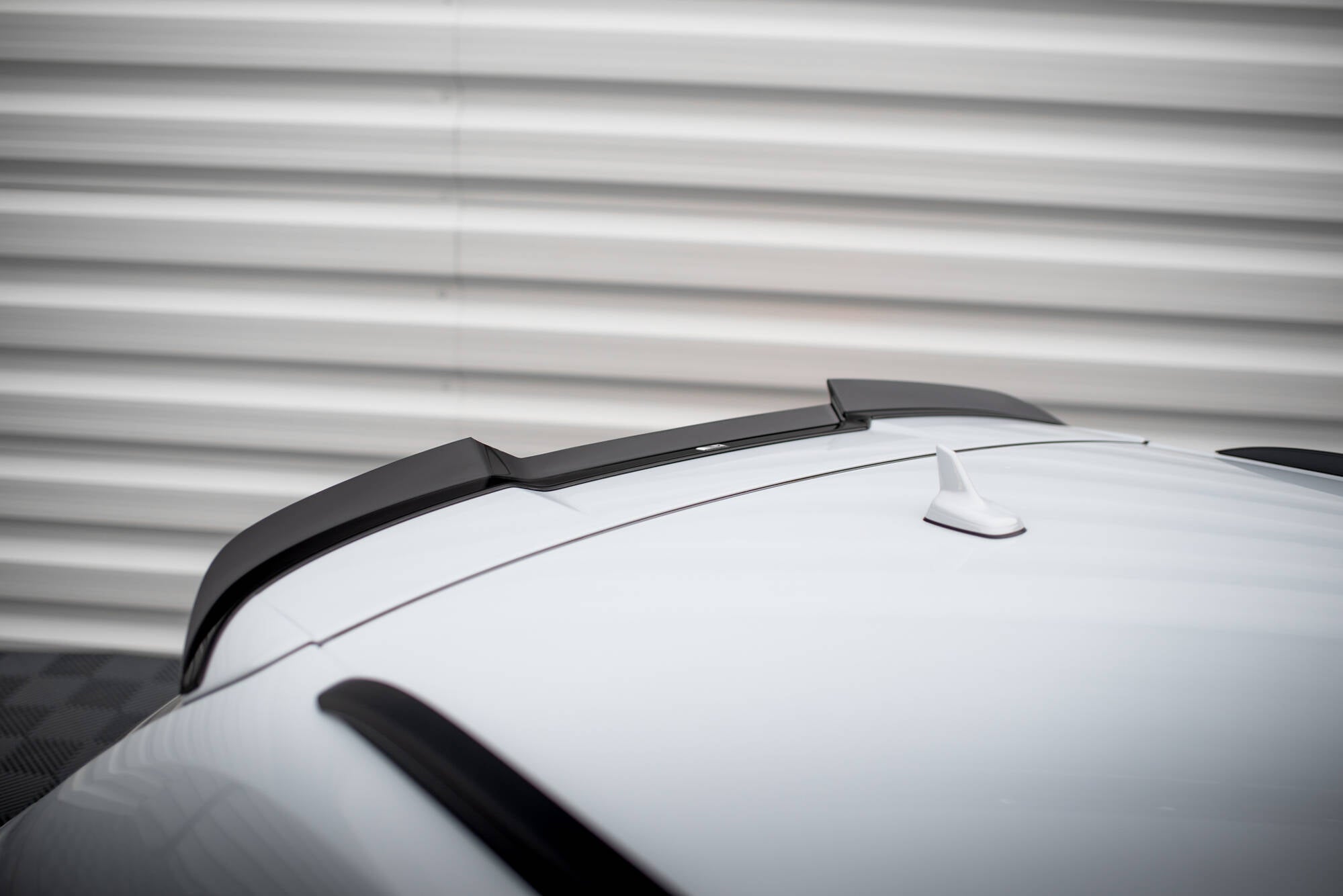 Maxton Design Spoiler CAP passend für Audi A4 Competition Avant B8 Facelift schwarz Hochglanz