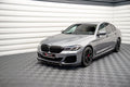 Maxton Design Street+ Spoilerlippe Front Ansatz V.1 passend für BMW 5er M-Paket / M550i / M550d Limousine / Touring G30 / G31 Facelift schwarz Hochglanz