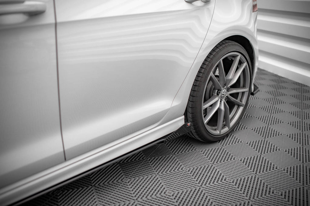 Maxton Design Seitenschweller Flaps passend für VW Golf R Mk7 schwarz Hochglanz