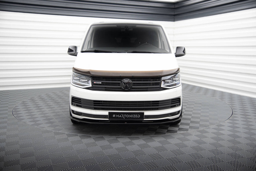 Maxton Design Street+ Spoilerlippe Front Ansatz V.2 passend für VW T6 schwarz Hochglanz