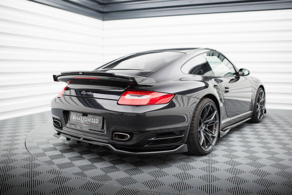 Maxton Design Street+ Mittlerer Diffusor RACE passend für Porsche 911 Turbo 997 schwarz Hochglanz