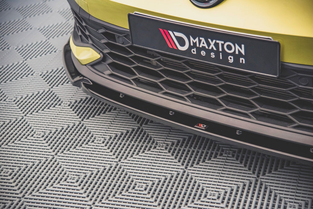 Maxton Design Street+ Spoilerlippe Front Ansatz V.1 + Flaps passend für VW Golf GTI Clubsport Mk8