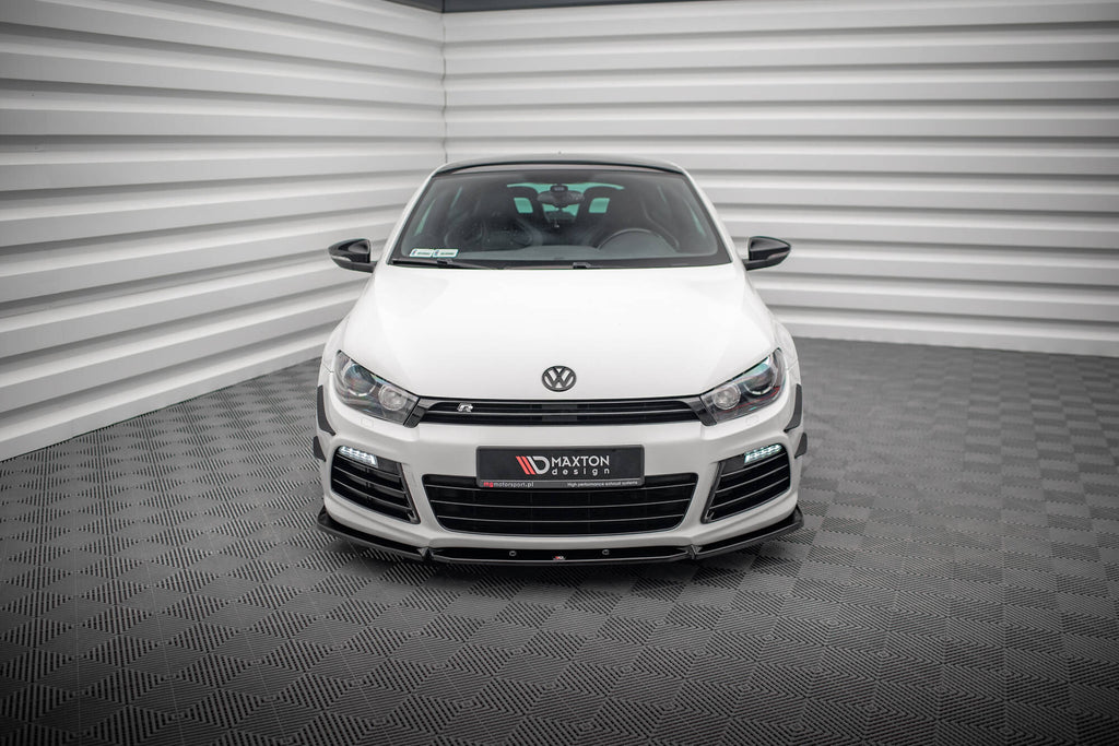 Maxton Design Street+ Spoilerlippe Front Ansatz V.3 passend für VW Scirocco R Mk3 schwarz Hochglanz